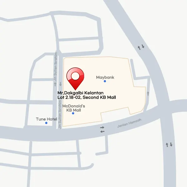 Mr.Dakgalbi Kelantan (KB Mall) - map